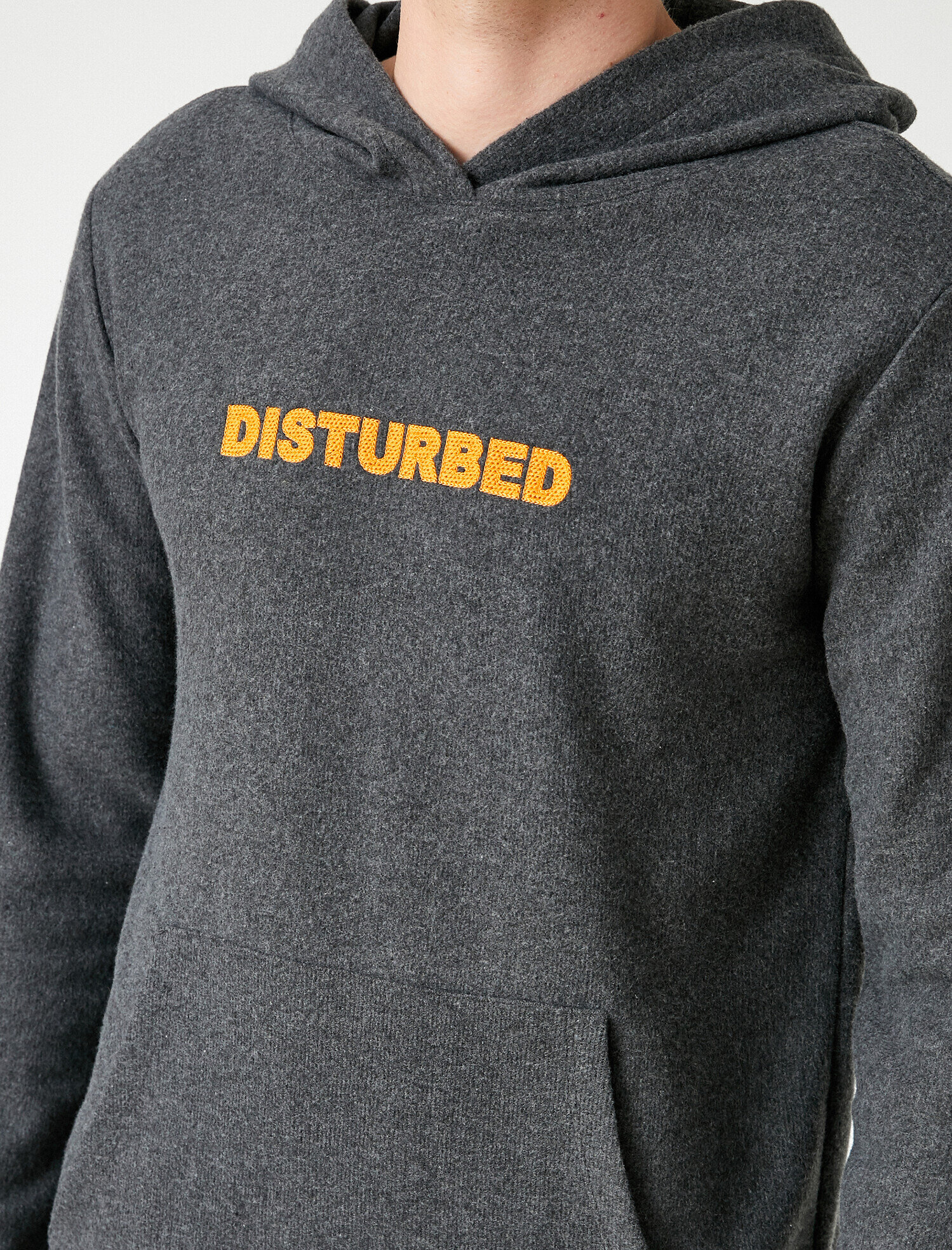   Slogan Baskılı Kapşonlu Sweatshirt Şardonlu