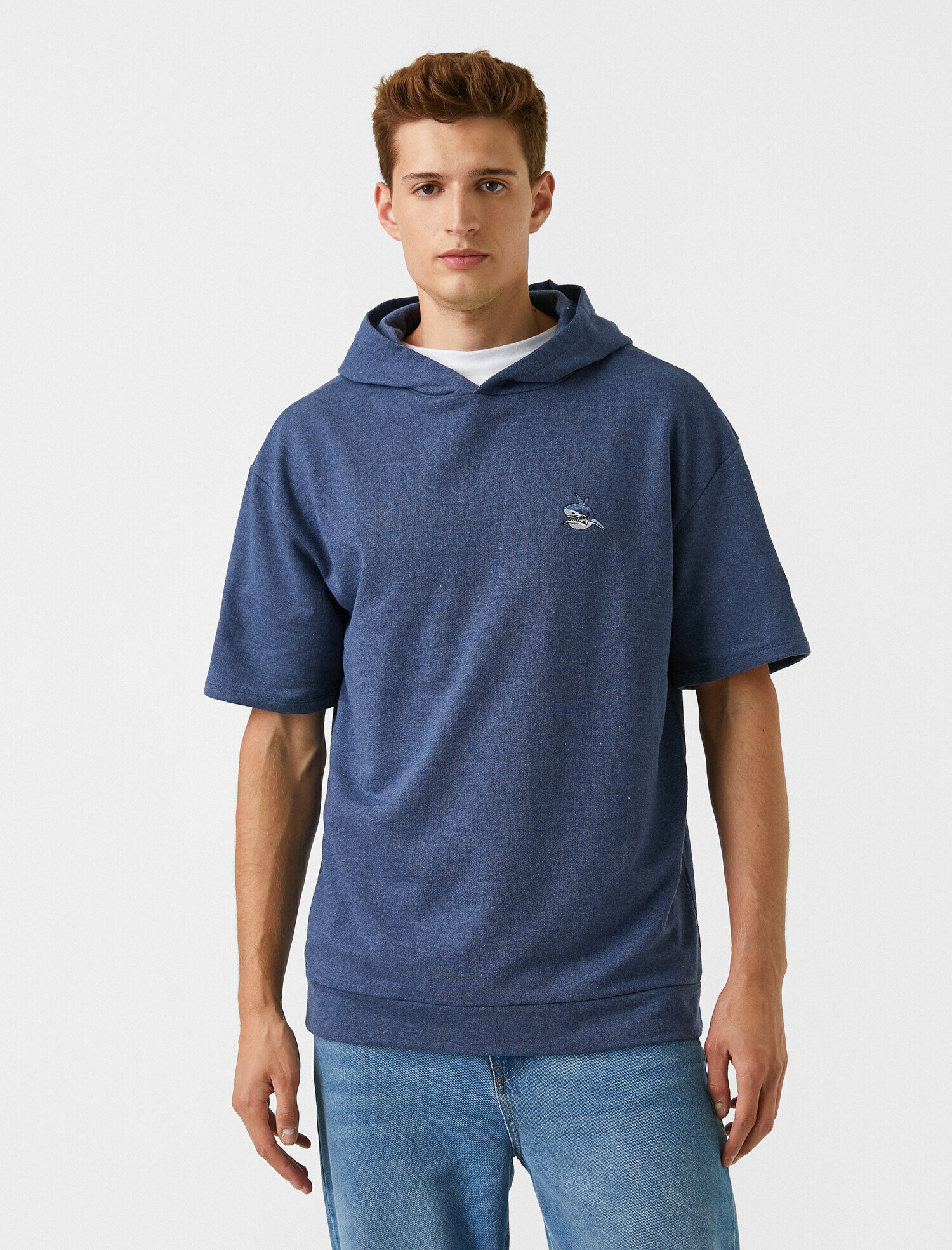   Kısa Kollu Sweatshirt İşlemeli