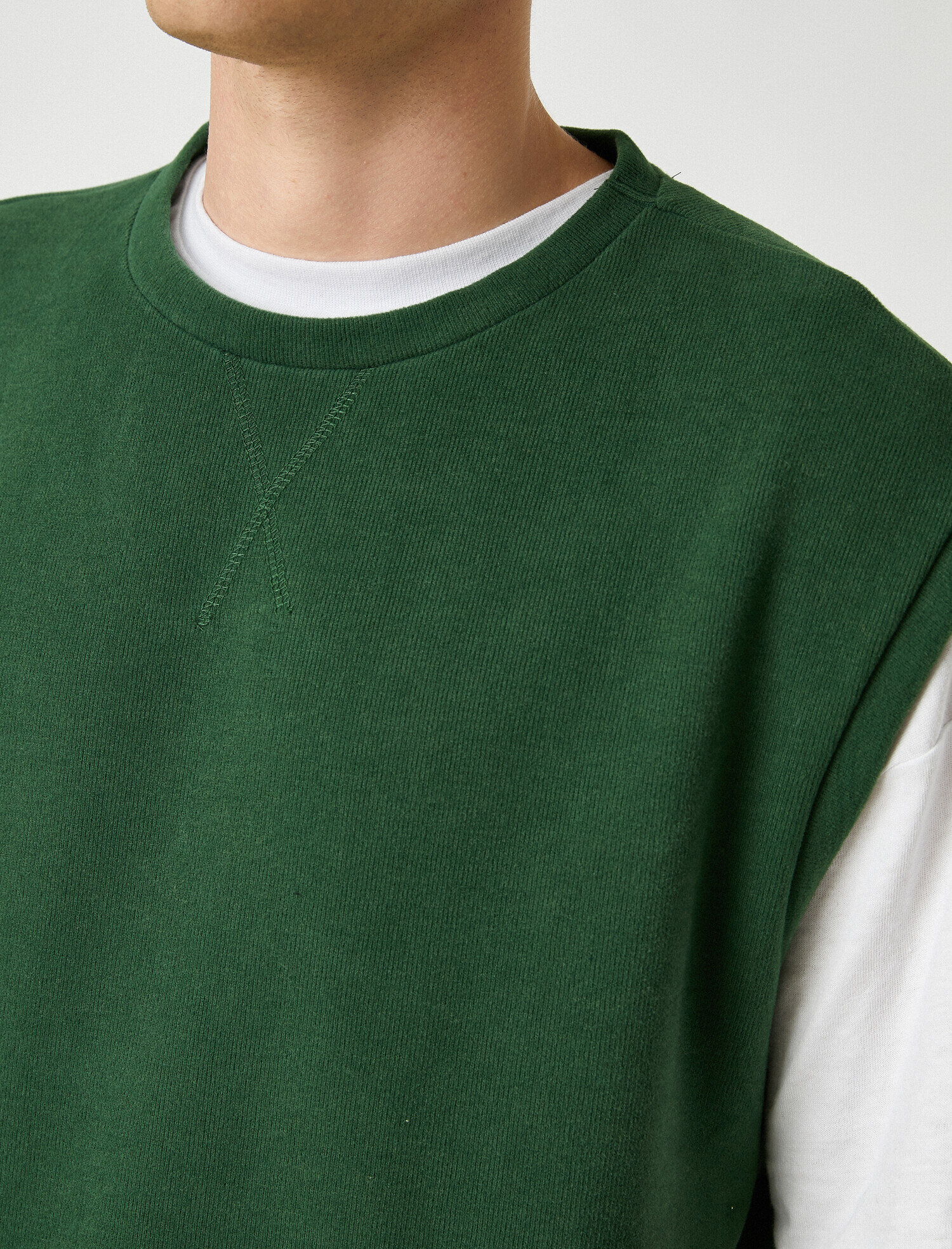   Kolsuz Sweatshirt Bisiklet Yaka