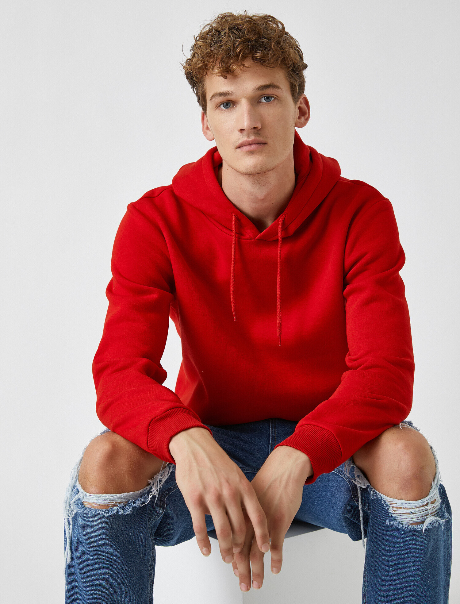 Basic Sweatshirt Kapüşonlu