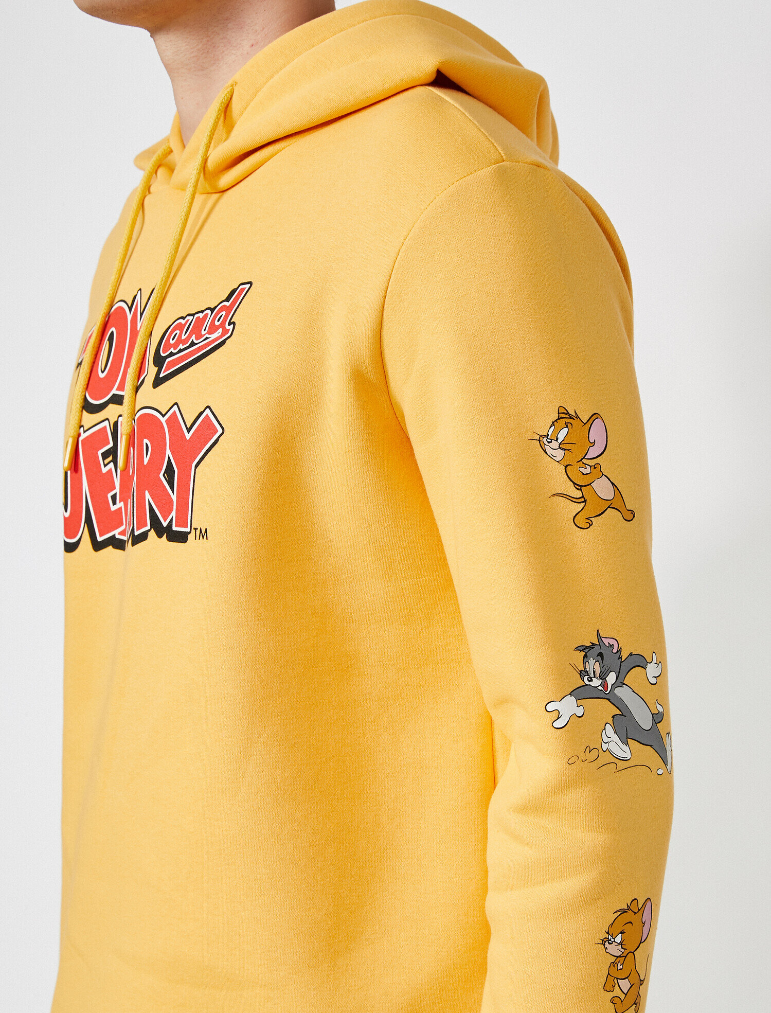  Tom ve Jerry Oversize Kapşonlu Sweatshirt Lisanslı Baskılı