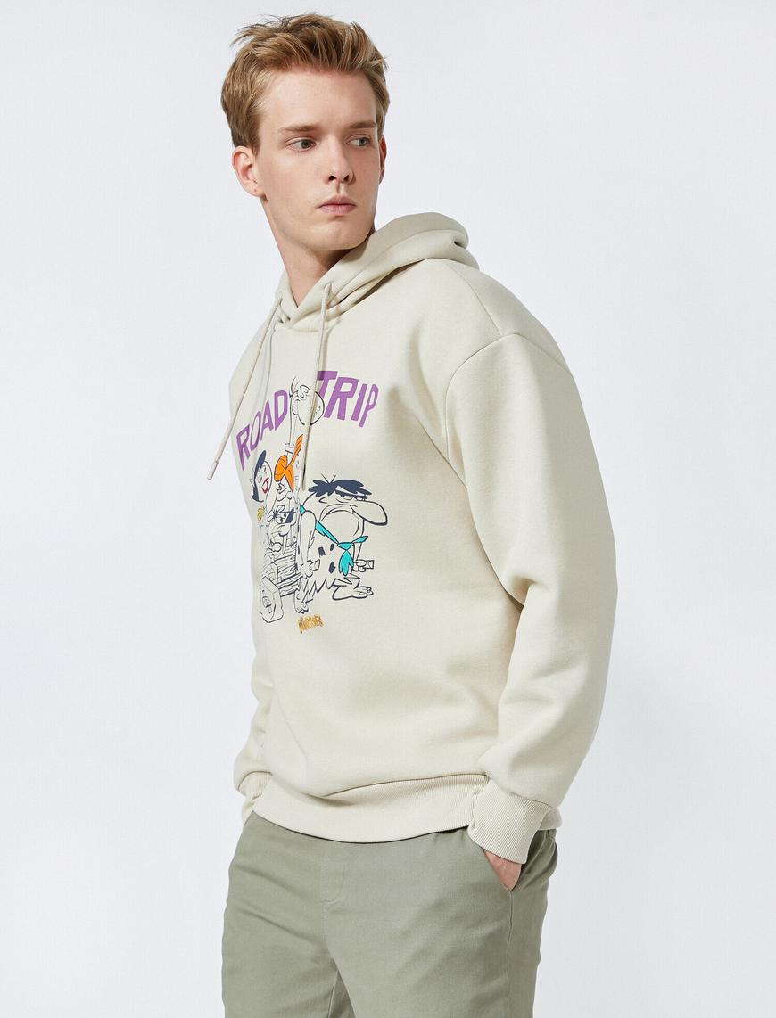   Çakmaktaşlar Kapşonlu Sweatshirt Lisanslı Baskılı