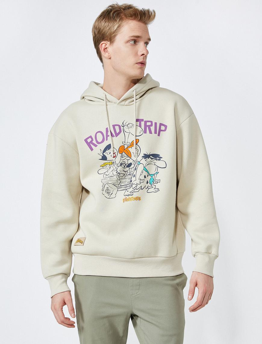   Çakmaktaşlar Kapşonlu Sweatshirt Lisanslı Baskılı