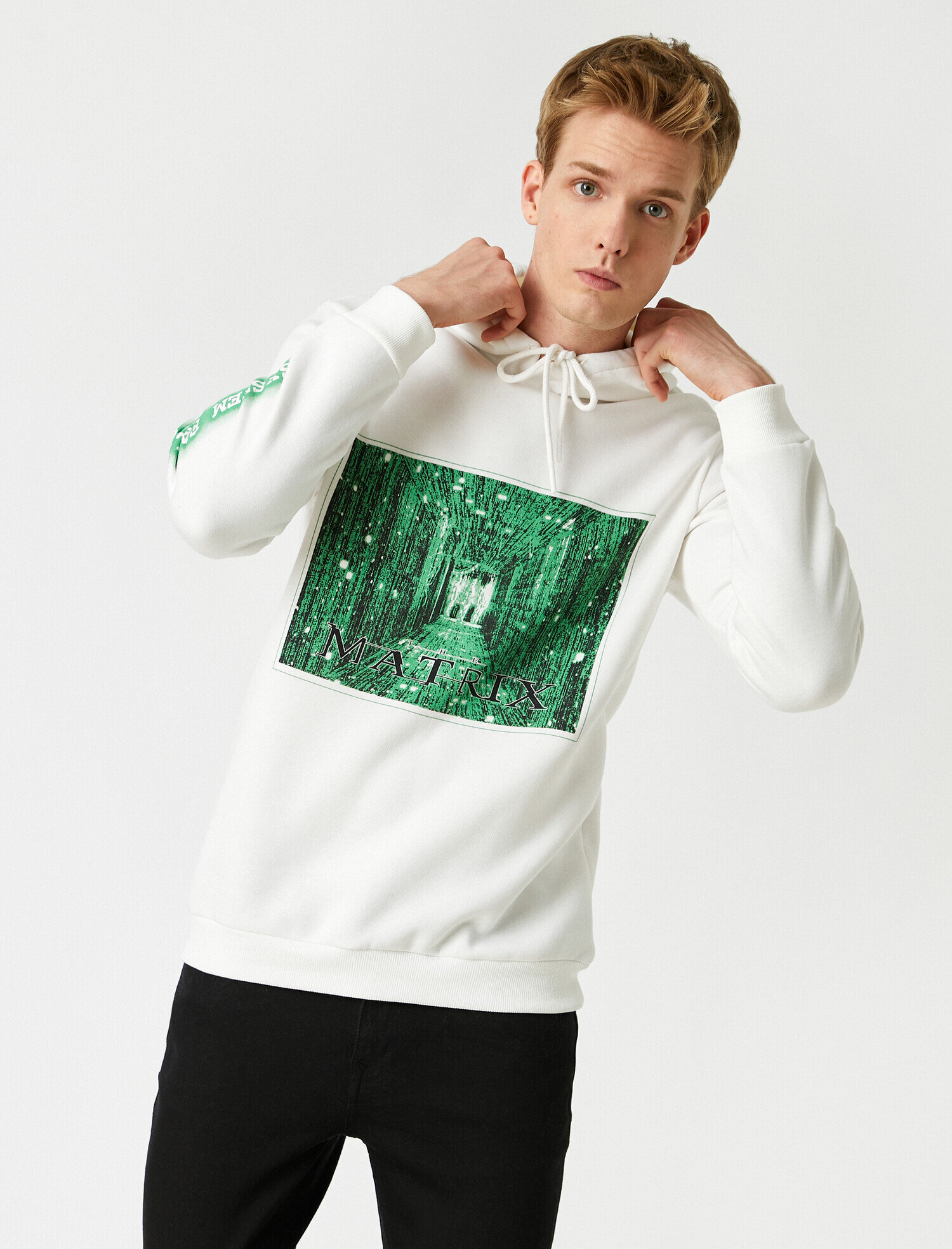 Matrix Kapüşonlu Sweatshirt Lisanslı Baskılı