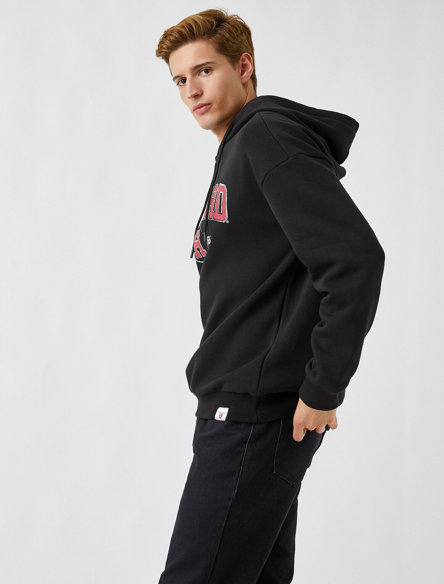   Harvard Oversize Kapüşonlu Sweatshirt Lisanslı Baskılı