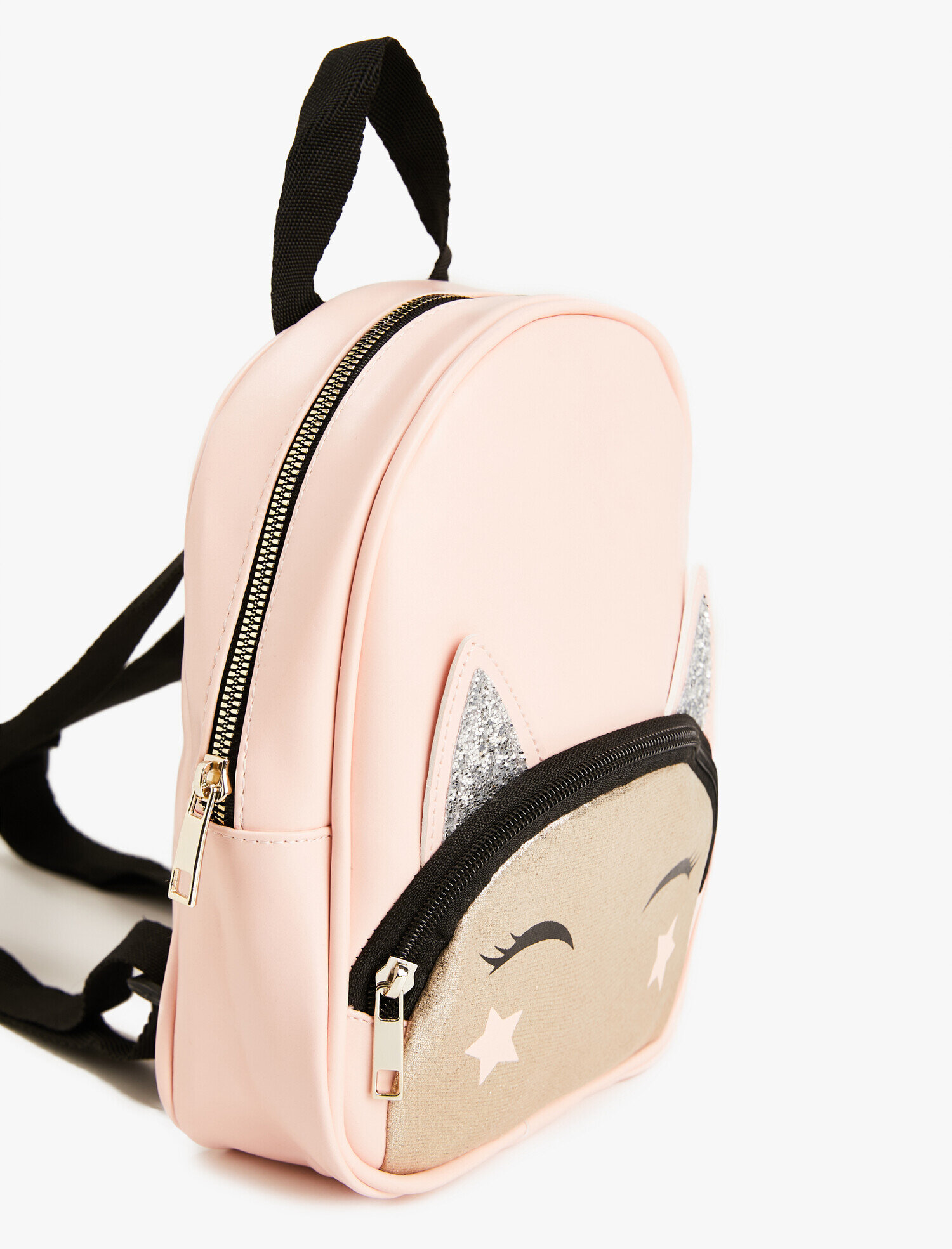  Kız Çocuk Baskılı Simli Sırt Çantası