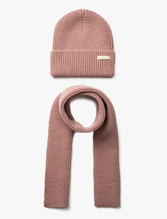 Kız Çocuk Örgü Atkı Bere Seti