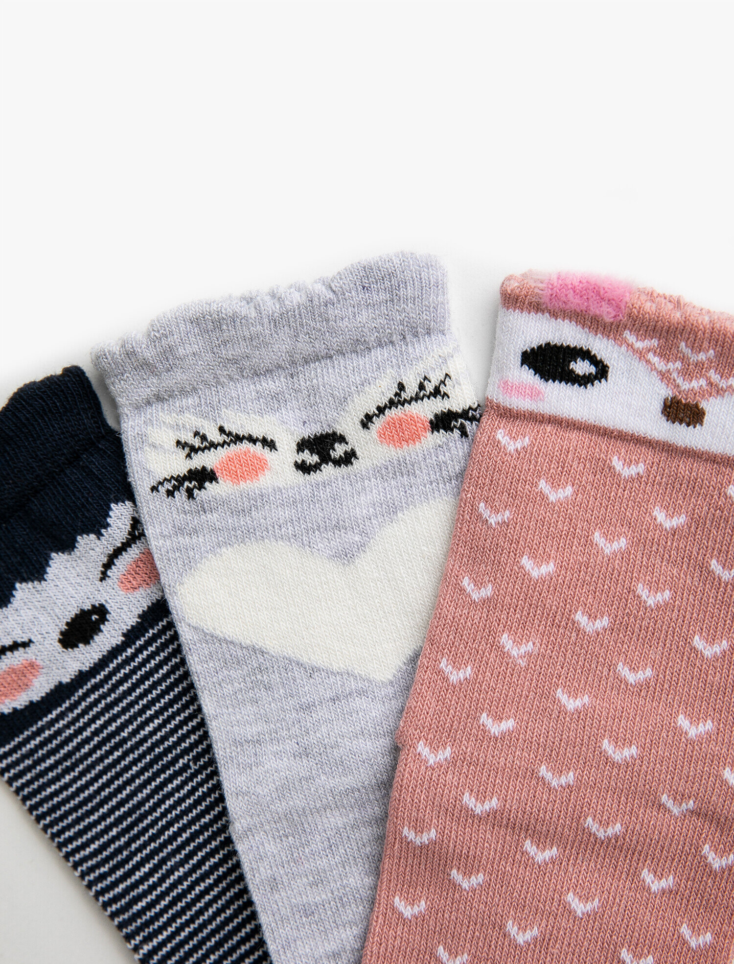  Kız Çocuk Desenli Çorap Seti Çoklu