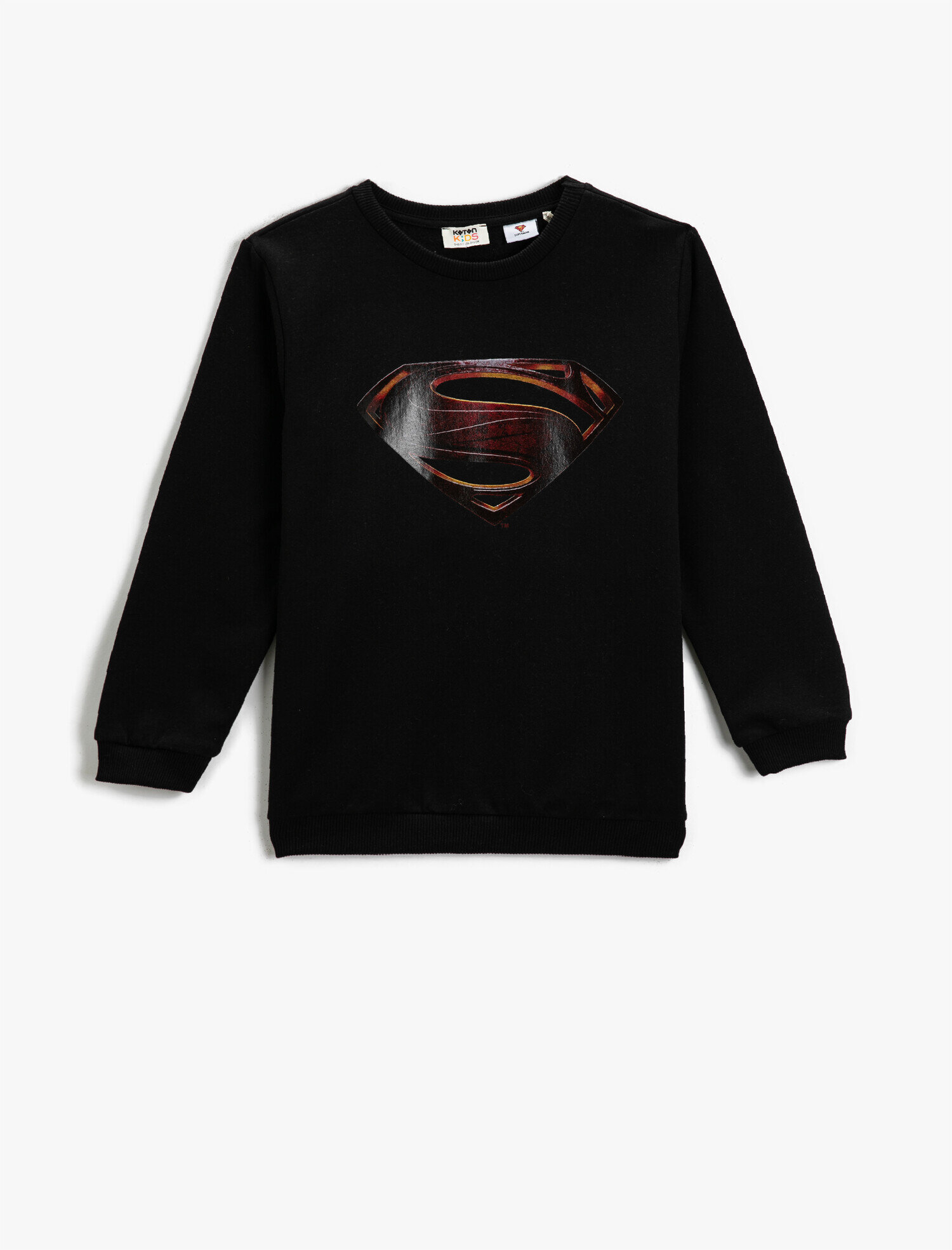  Erkek Çocuk Superman Baskılı Sweatshirt Bisiklet Yaka Lisanslı