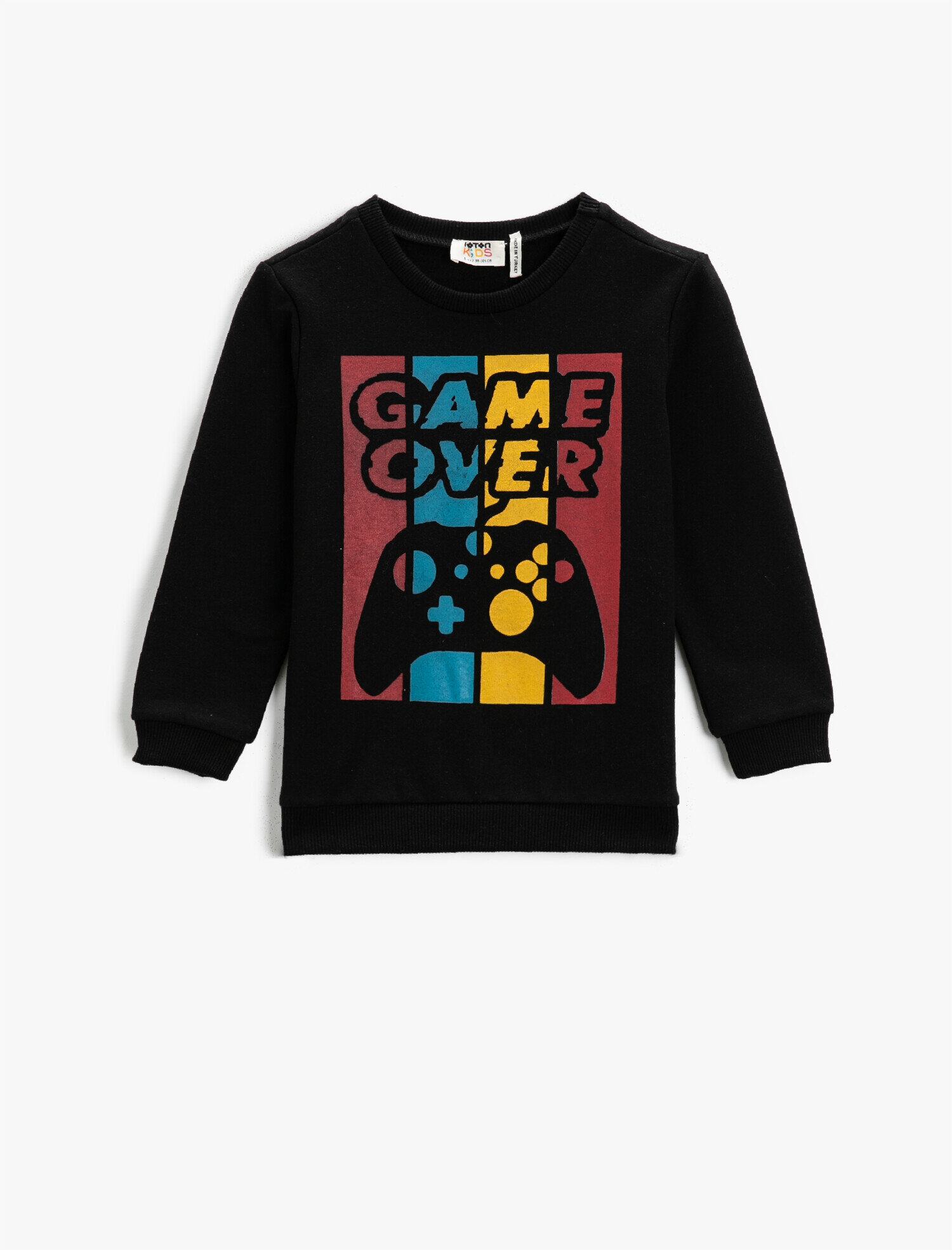  Erkek Çocuk Baskılı Sweatshirt Bisiklet Yaka Pamuklu