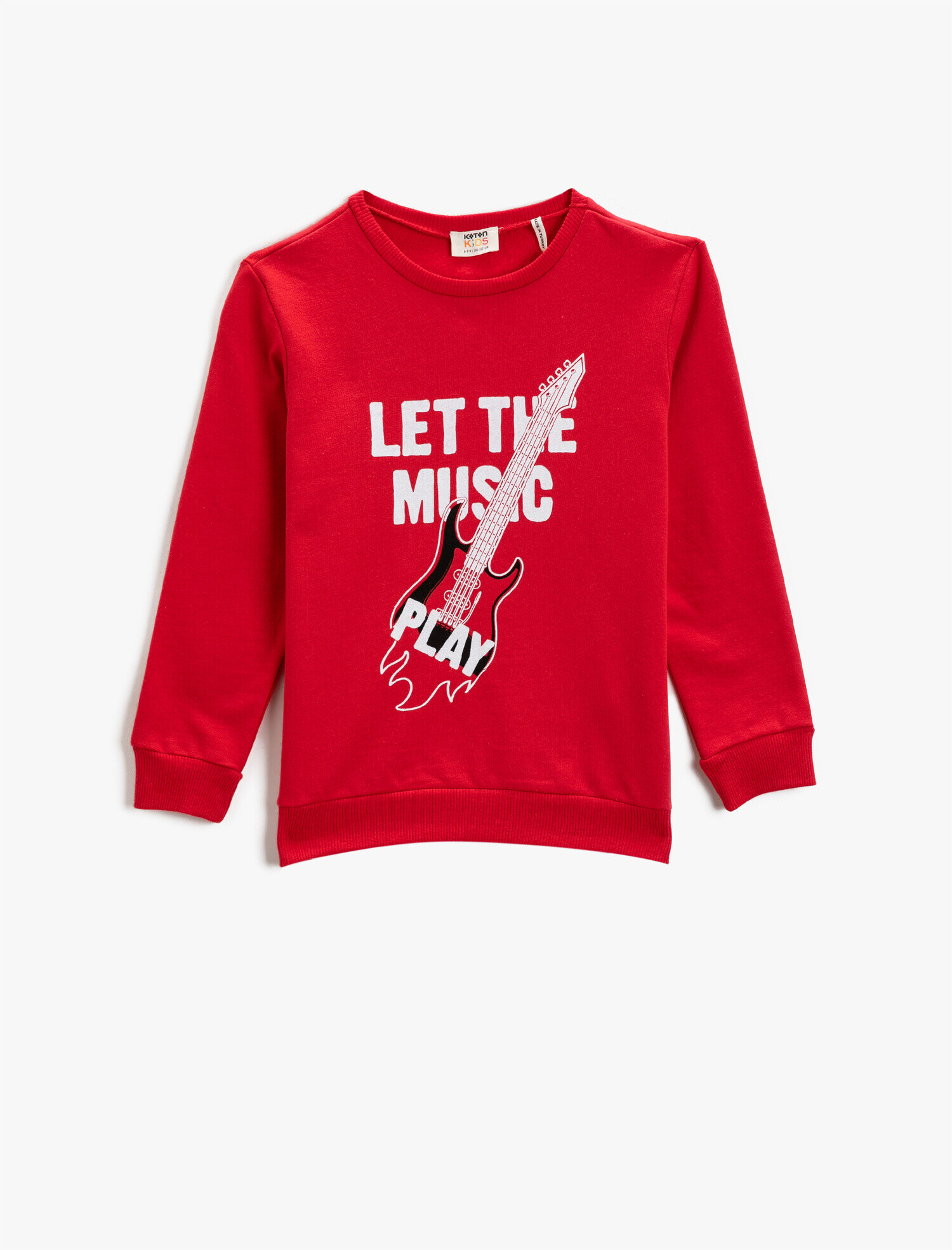  Erkek Çocuk Baskılı Sweatshirt Bisiklet Yaka Pamuklu