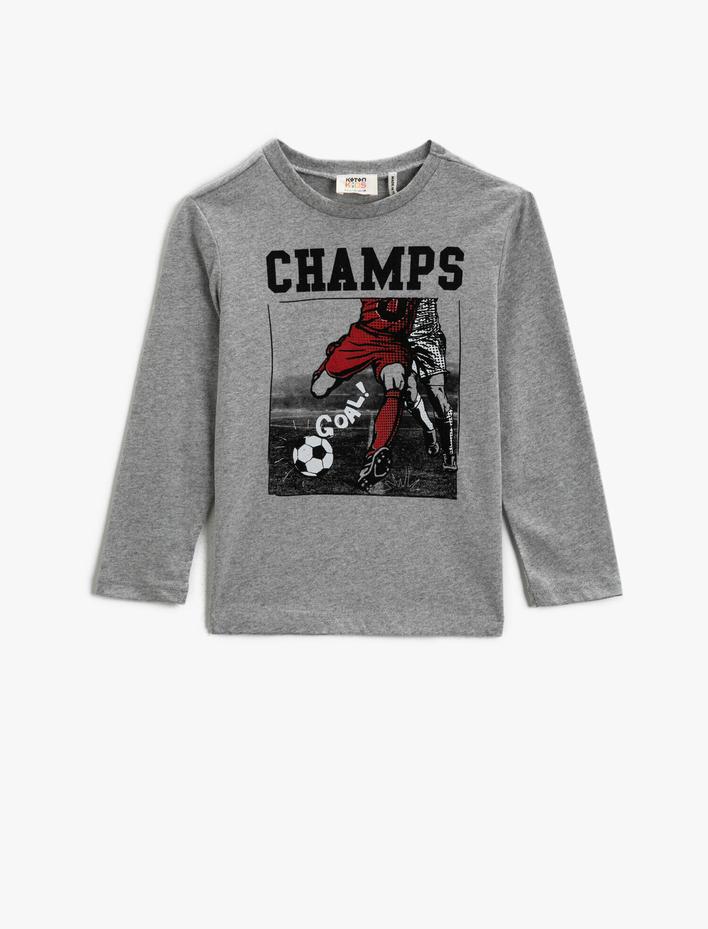 Erkek Çocuk Baskılı Tişört Uzun Kollu
