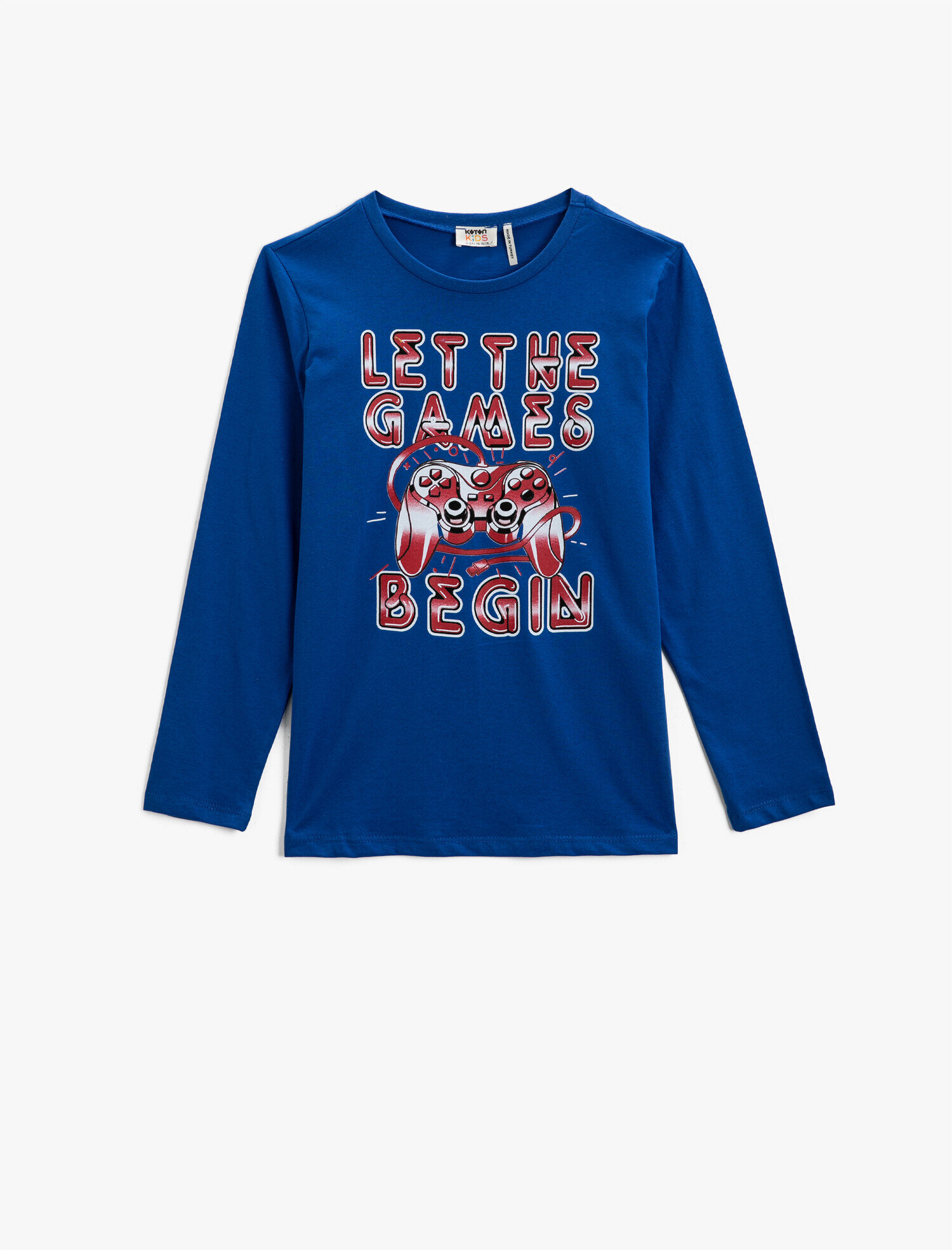  Erkek Çocuk Baskılı Uzun Kollu Tişört Pamuklu