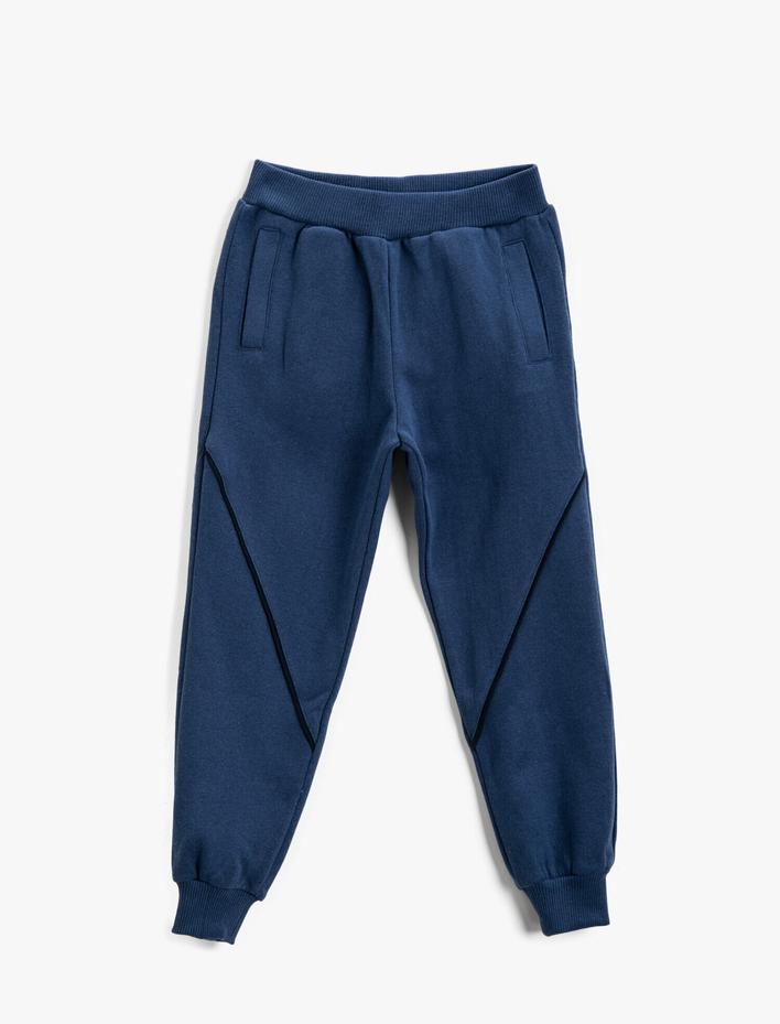 Erkek Çocuk Beli Lastikli Jogger Eşofman Altı Cepli Pamuklu