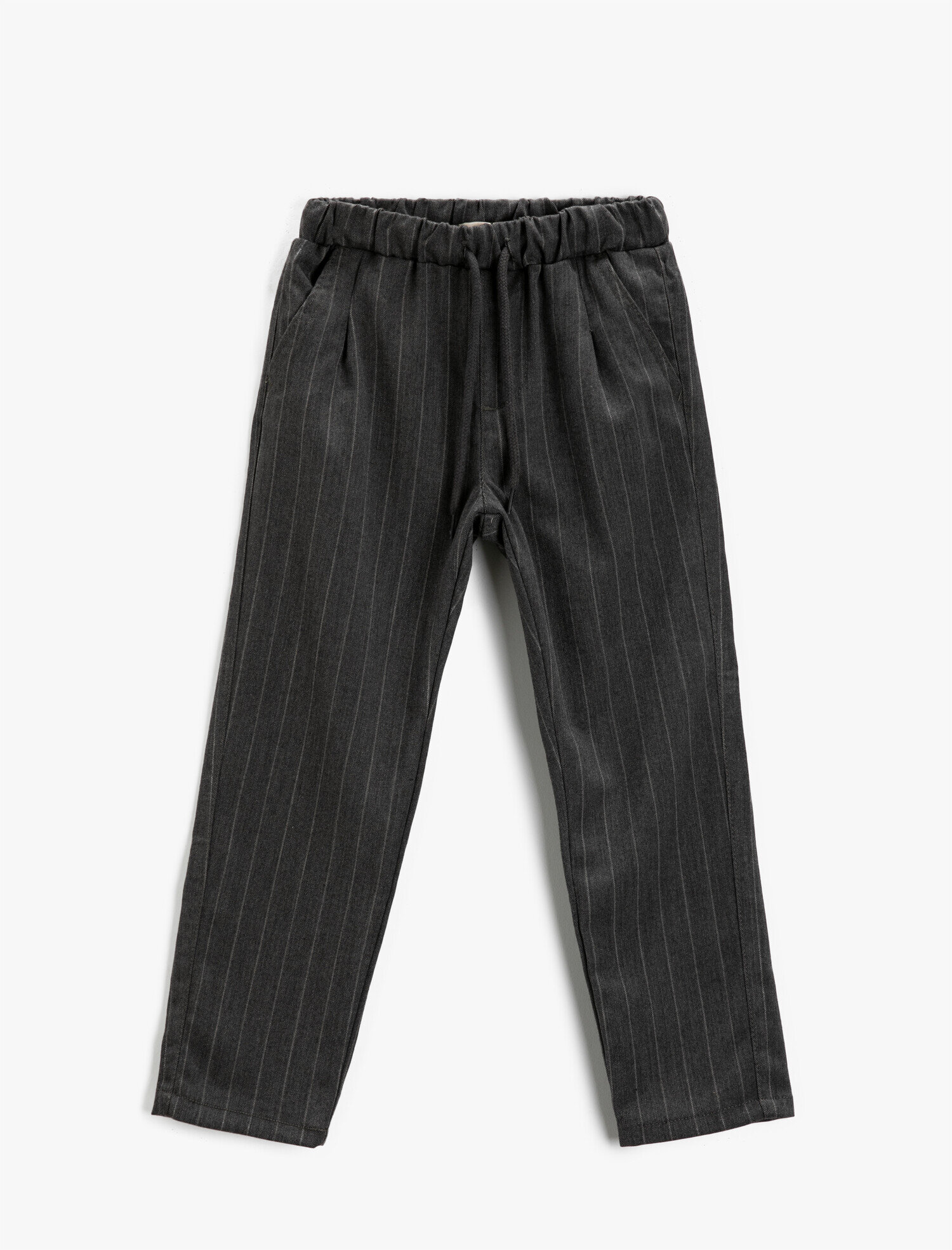  Erkek Çocuk Çizgili Kumaş Pantolon Beli Lastikli