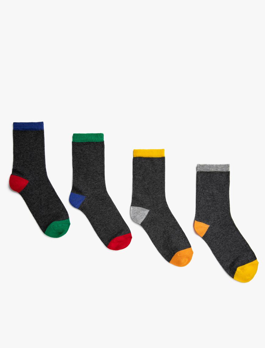  Erkek Çocuk Renkli Soket Çorap Seti Çoklu