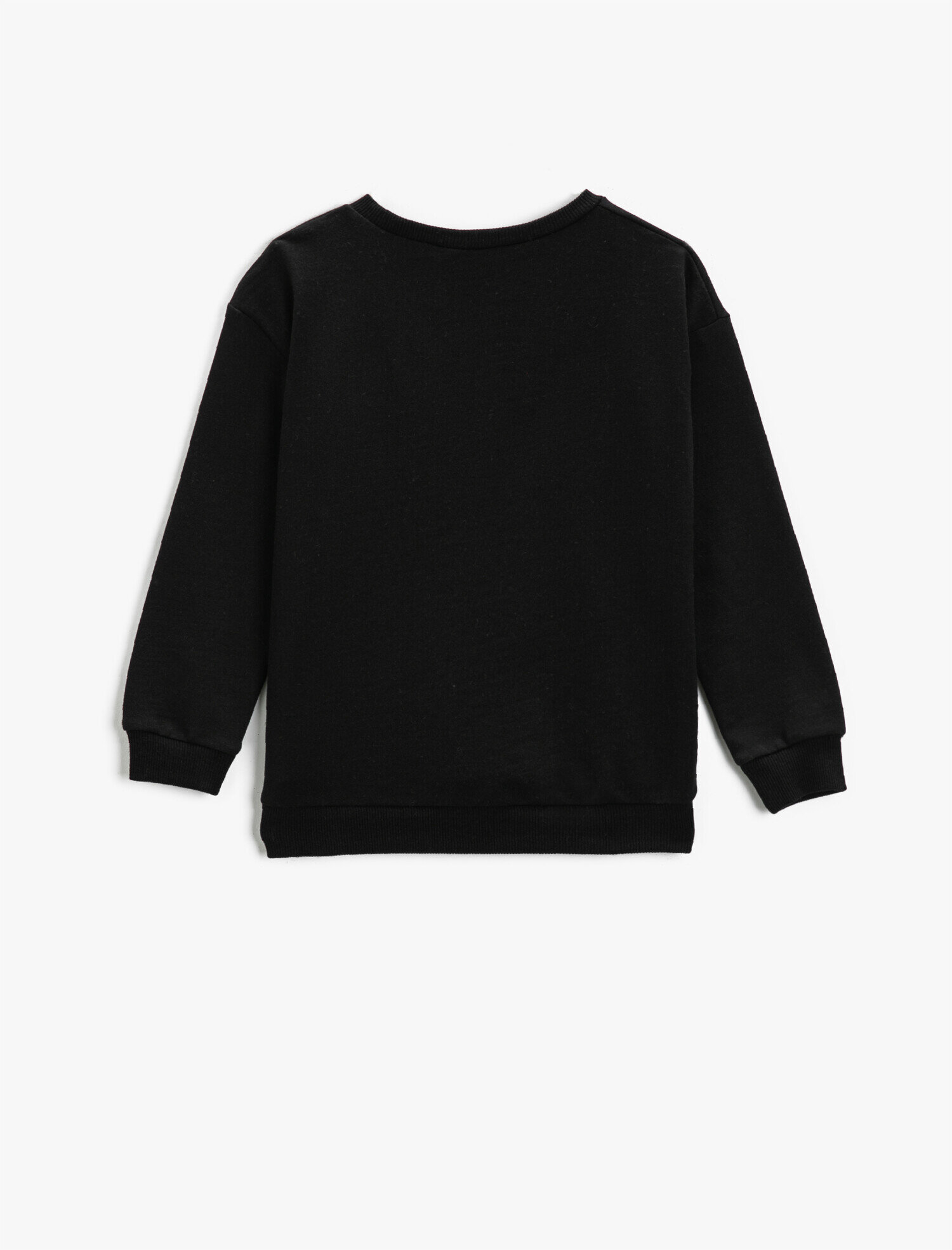  Kız Çocuk Yazı Baskılı Sweatshirt Bisiklet Yaka Pamuklu