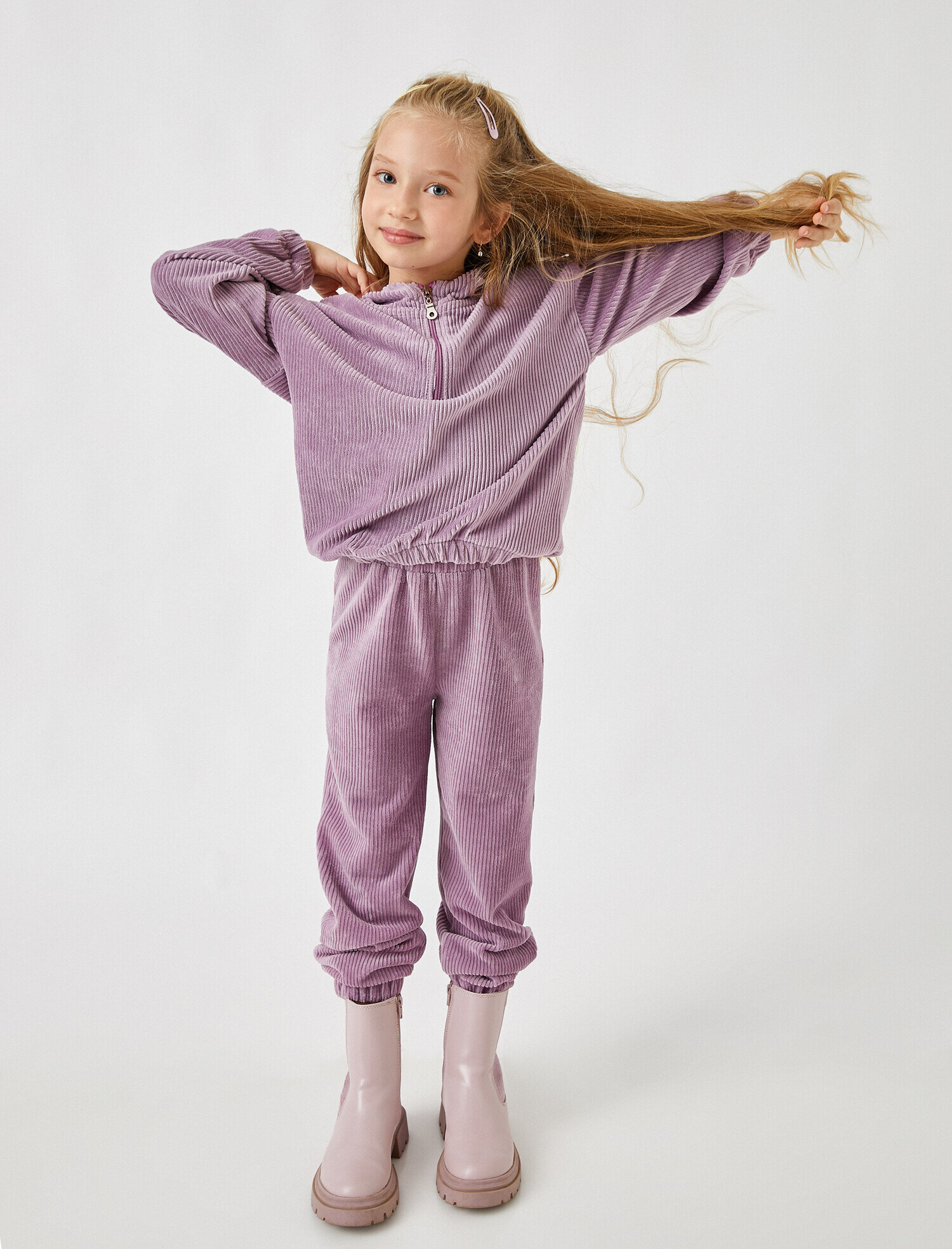  Kız Çocuk Pamuklu Jogger Eşofman Altı