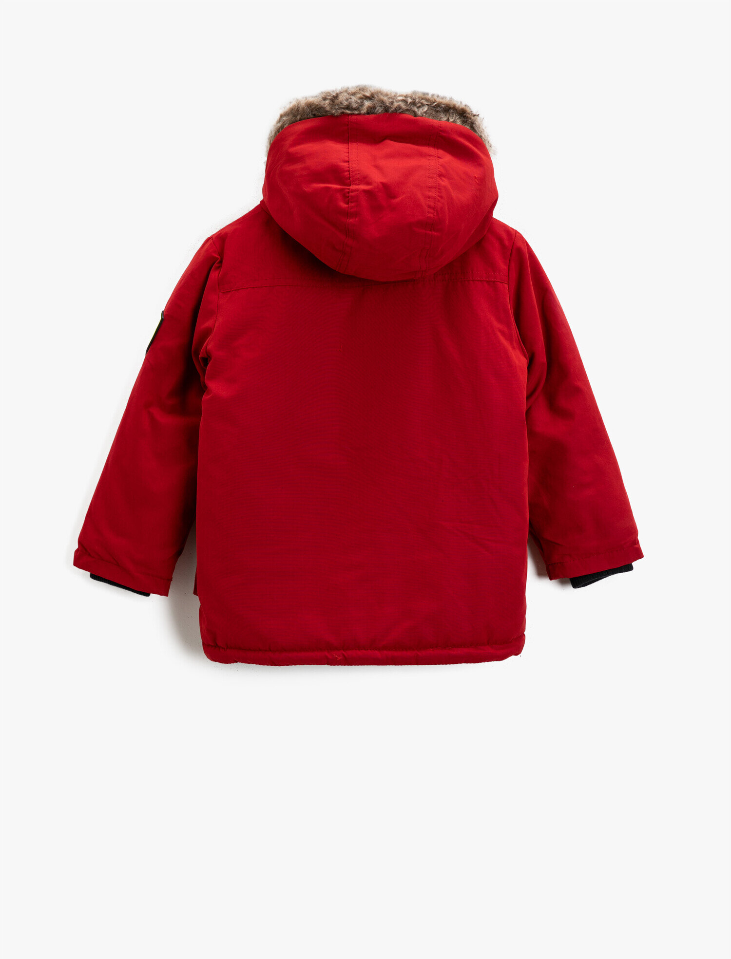  Erkek Çocuk Suni Kürklü Kapşonlu Mont