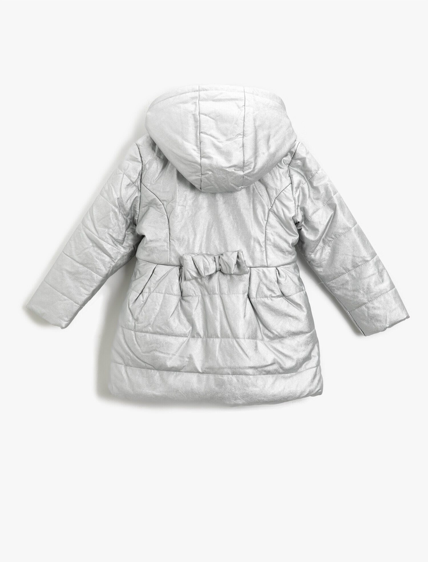  Kız Çocuk Kapşonlu Kaban Piliseli