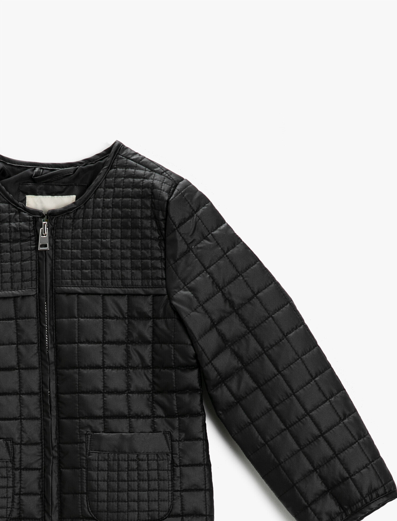  Kız Çocuk Kapitone Fermuarlı Ceket