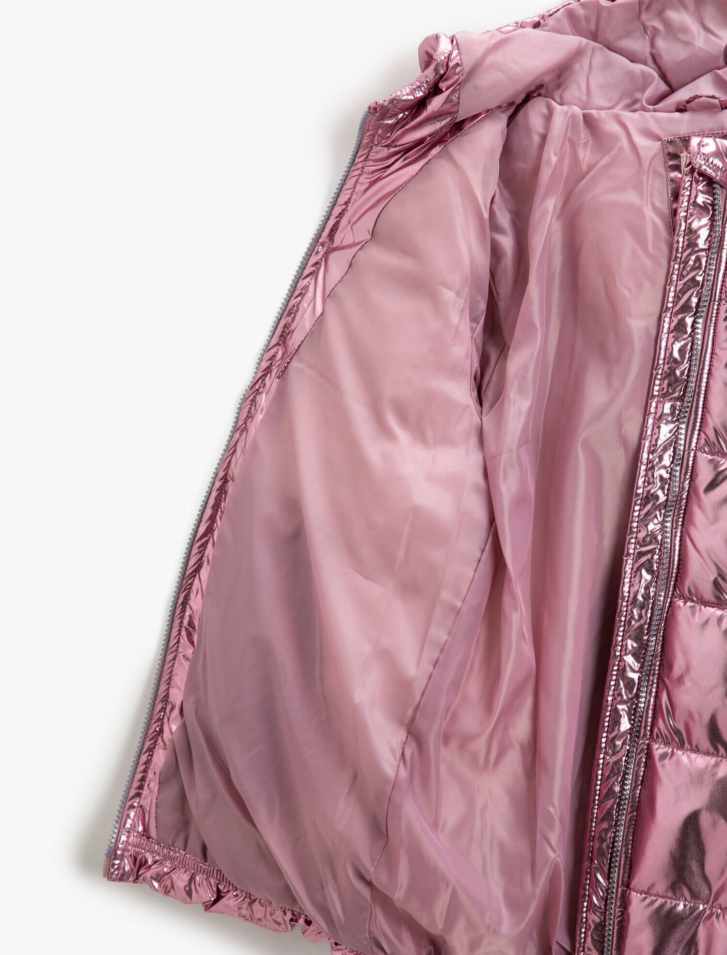  Kız Çocuk Kapüşonlu Puffer Kaban