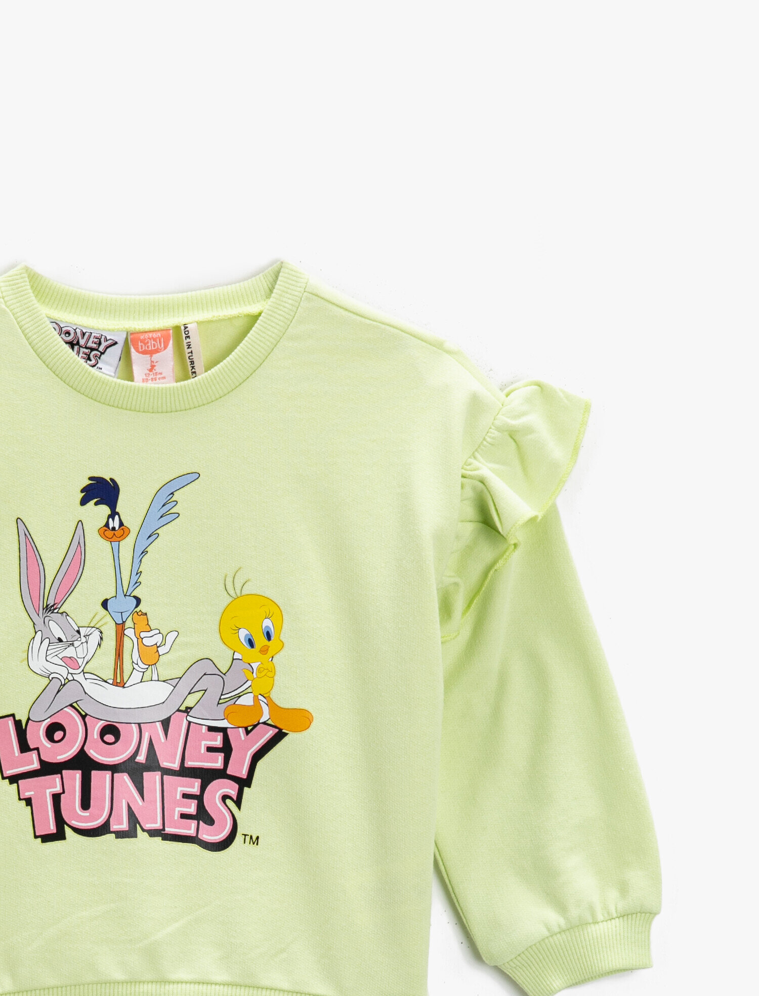  Kız Bebek Pamuklu Warner Bros Lisanslı Baskılı Sweatshirt