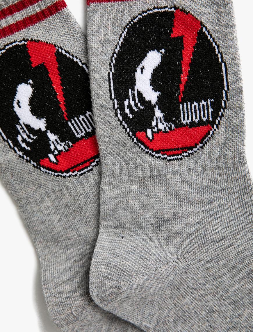  Erkek Snoopy Lisanslı Baskılı Çorap
