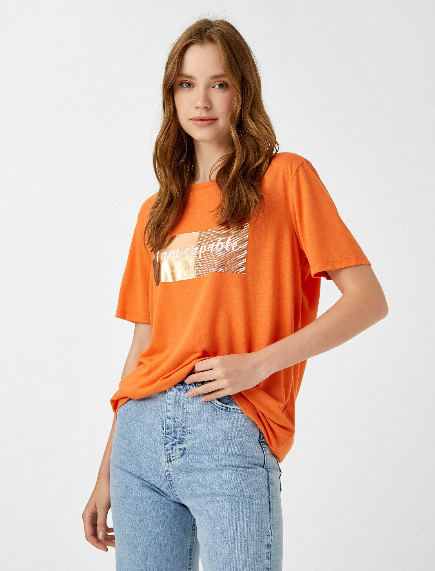   Parlak Baskılı Tişört