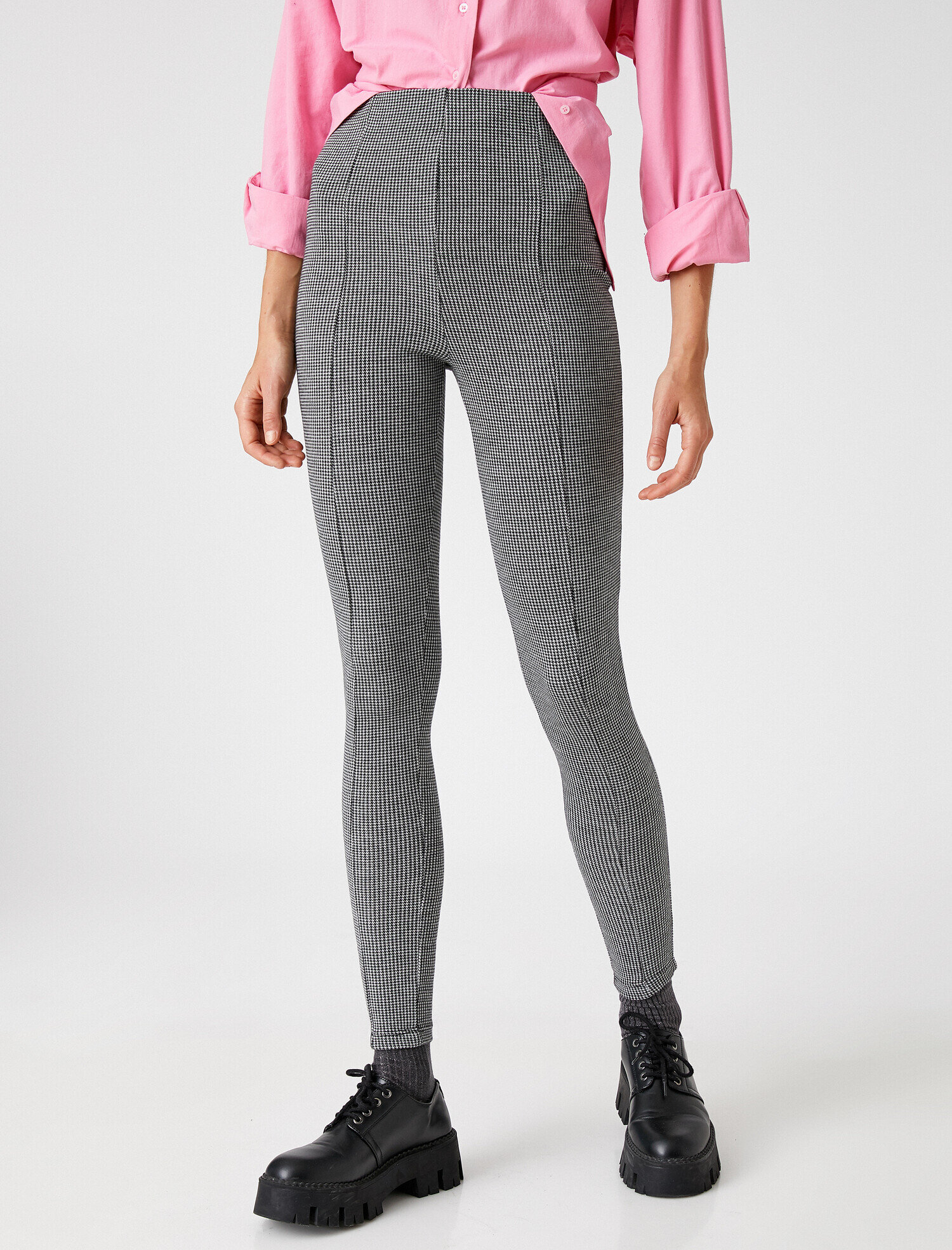   Yüksek Bel Düz Tayt