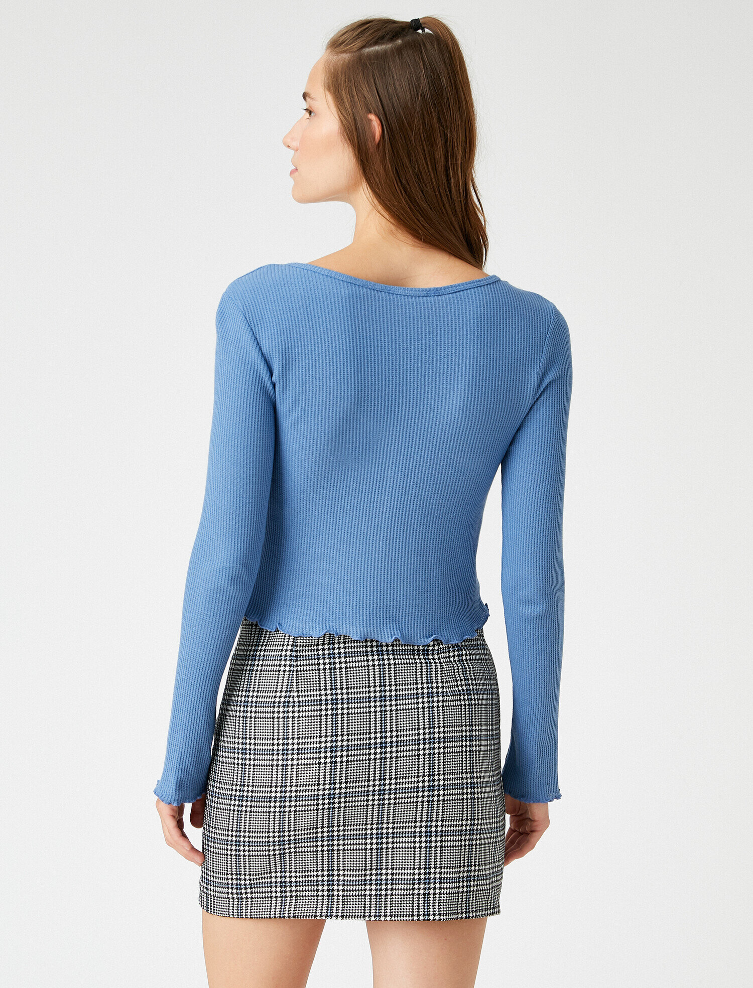   Slim Fit Waffle Hırka Pamuklu