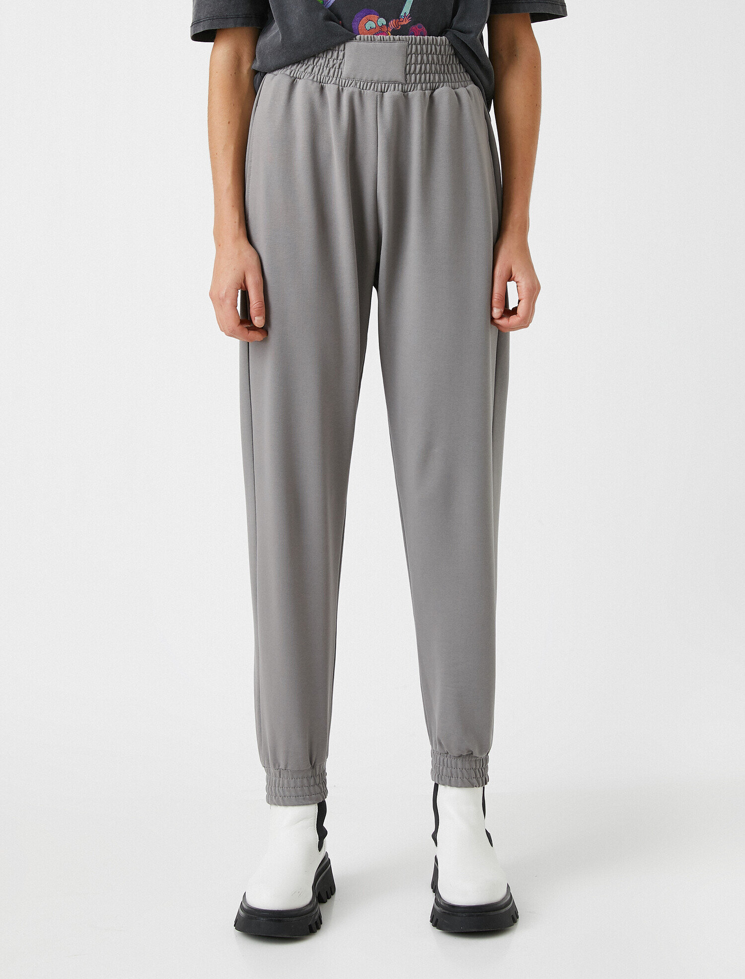   Jogger Eşofman Altı Beli Paçası Lastikli