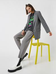 Jogger Eşofman Altı Beli Paçası Lastikli