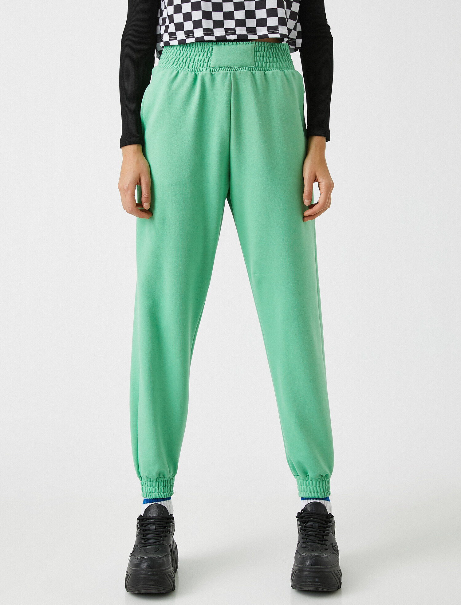   Jogger Eşofman Altı Beli Paçası Lastikli