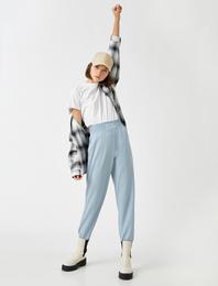 Jogger Eşofman Altı Beli Paçası Lastikli