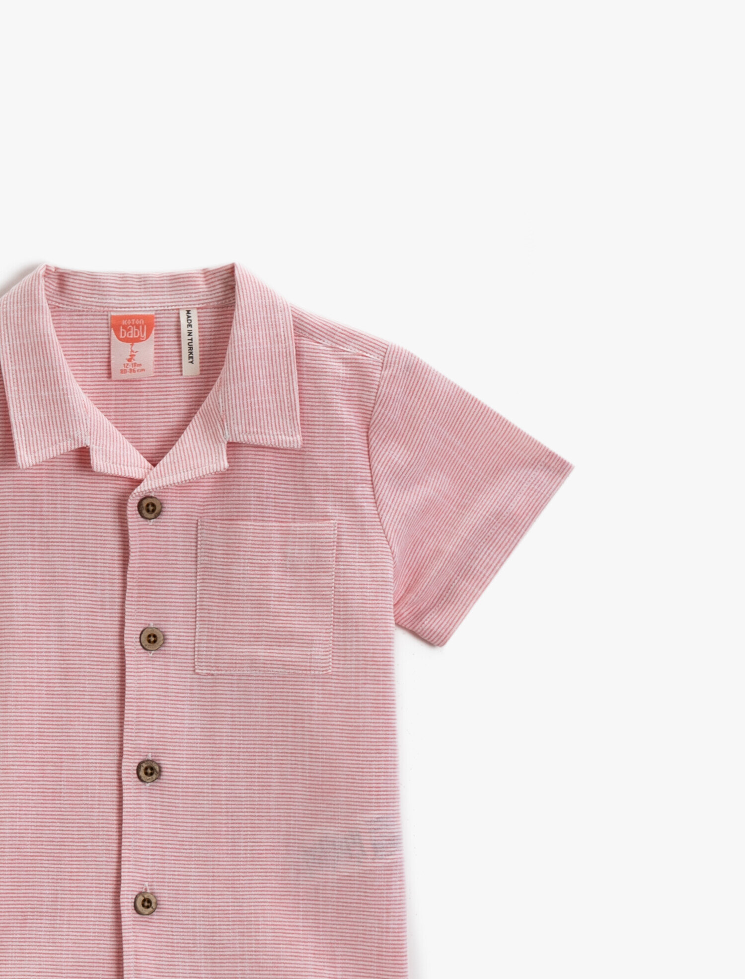  Erkek Bebek Kısa Kollu Gömlek Pamuklu