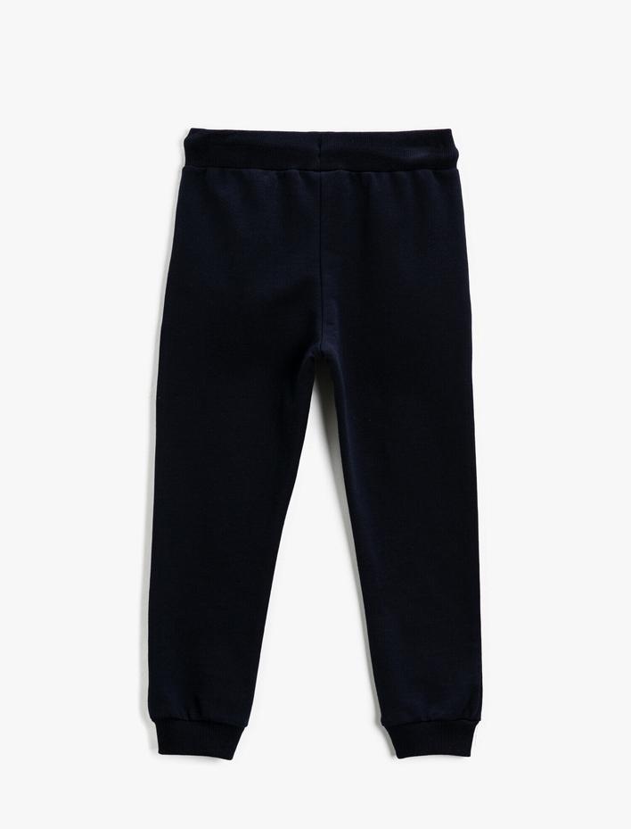 Kız Çocuk Beli Bağlamalı Jogger Eşofman Altı Pamuklu