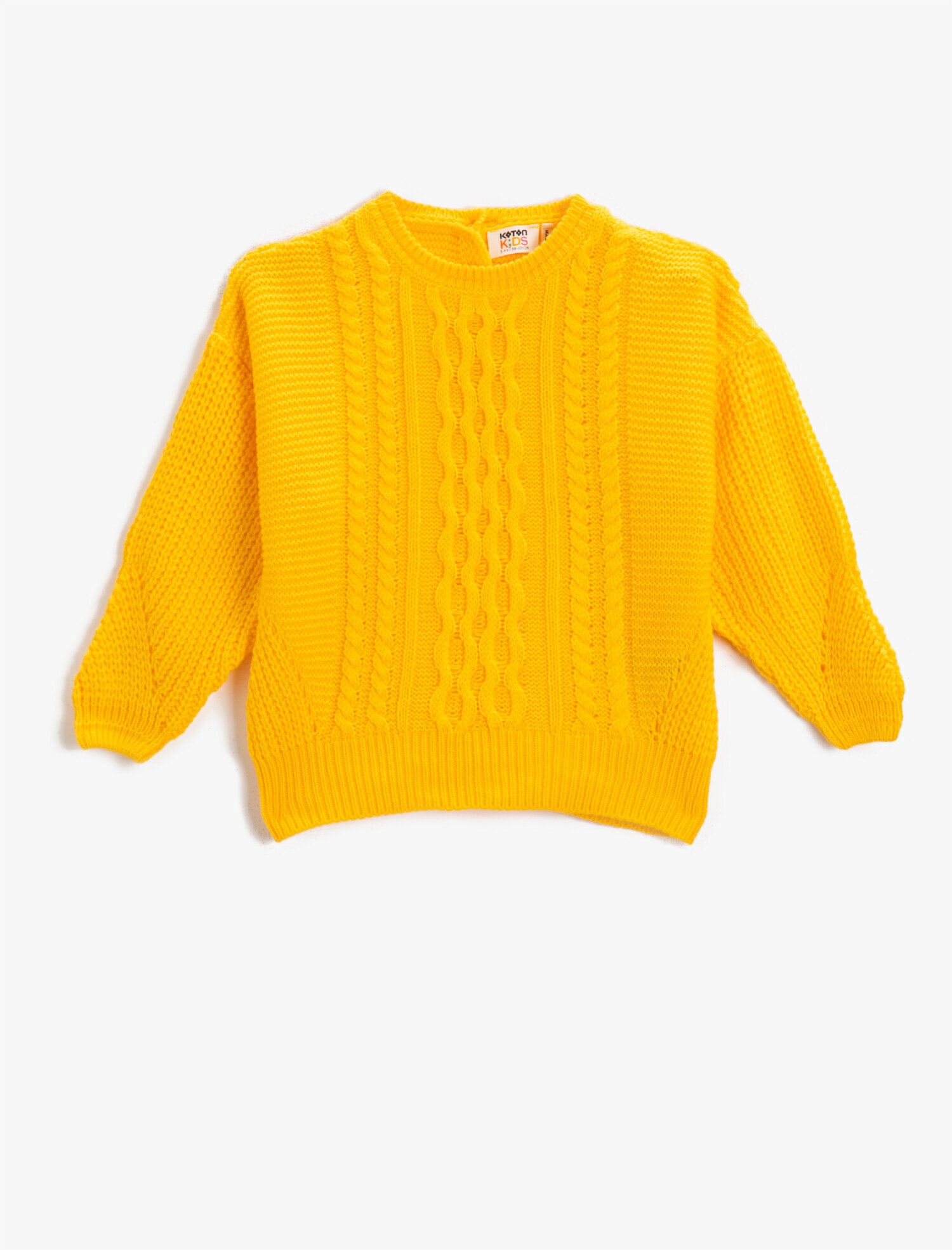  Kız Çocuk Bisiklet Yaka Kazak Örgülü