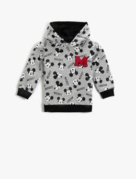 Mickey Mouse Lisanslı Pamuklu Kapüşonlu Sweatshirt