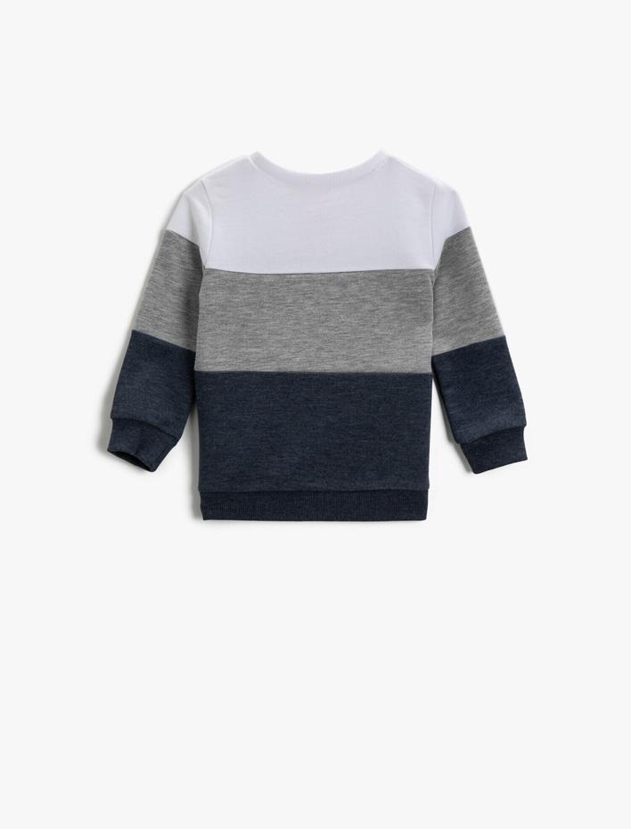 Erkek Bebek Pamuklu Sweatshirt s Yazılı Baskılı