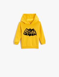 Batman Lisanslı Sweatshirt Kapüşonlu Pamuklu