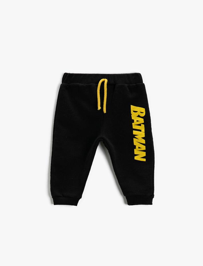 Erkek Bebek Batman Lisanslı Baskılı Eşofman Altı Beli Bağlamalı