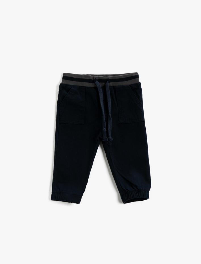 Erkek Bebek Beli Bağlamalı Jogger Pantolon