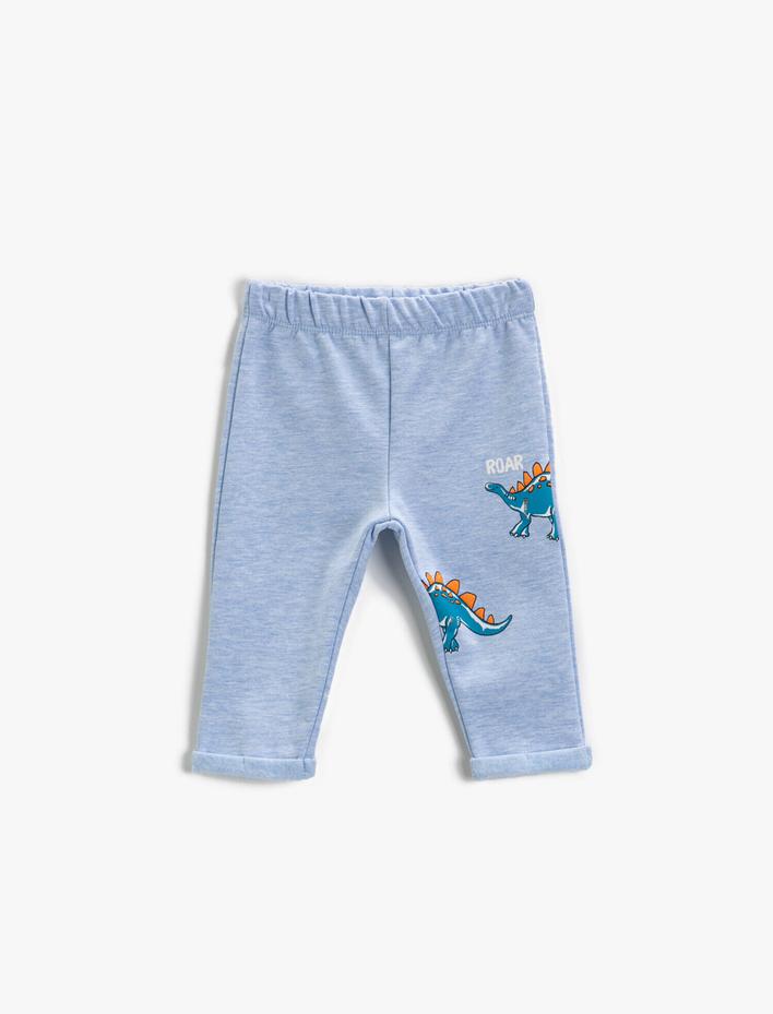 Erkek Bebek Baskılı Eşofman Altı Beli Lastikli