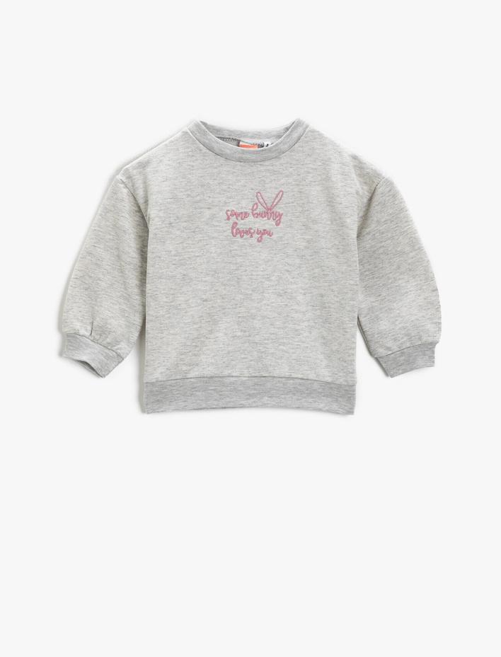 Kız Bebek Baskılı Sweatshirt