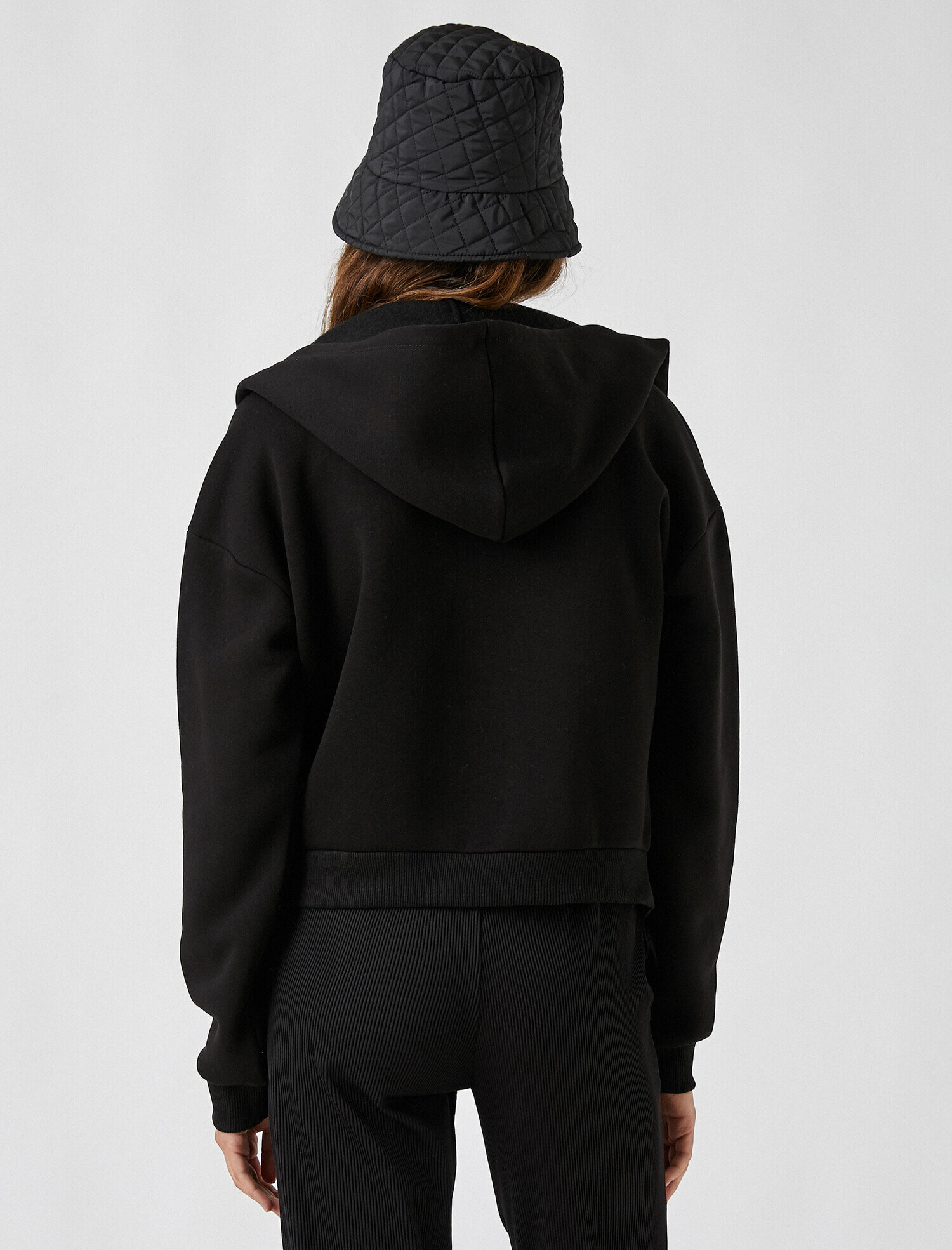   Kapüşonlu Fermuarlı Sweatshirt