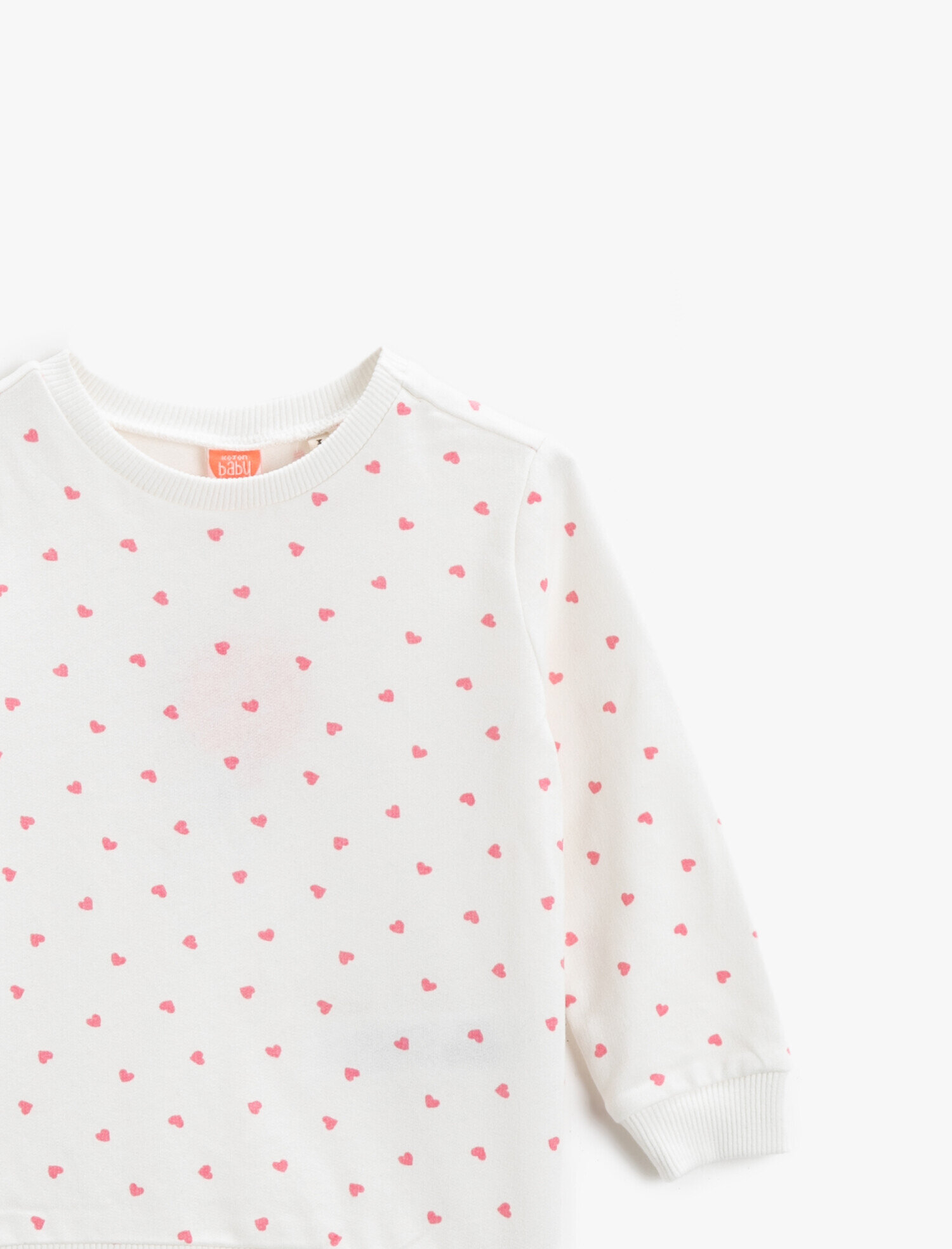  Kız Bebek Puantiyeli Sweatshirt Pamuklu