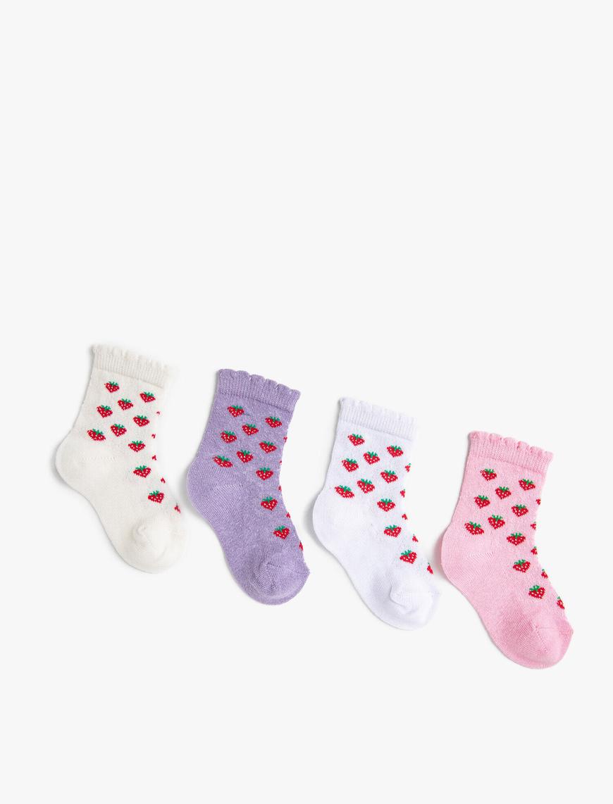  Kız Bebek Desenli Çorap Seti