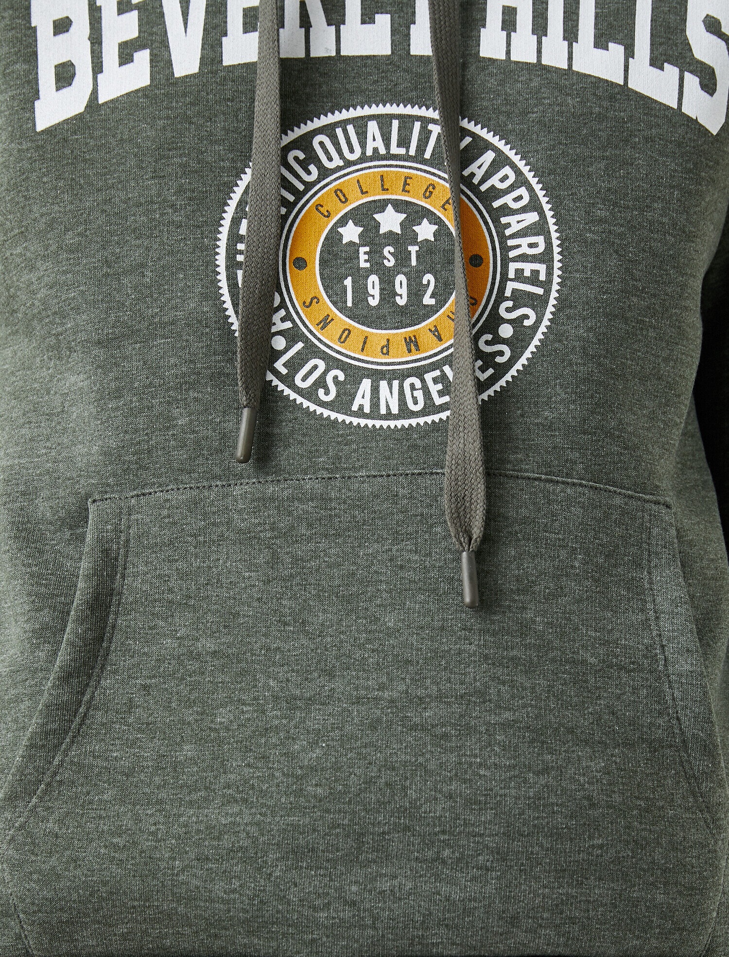 Kapüşonlu Baskılı Kolej Sweatshirt