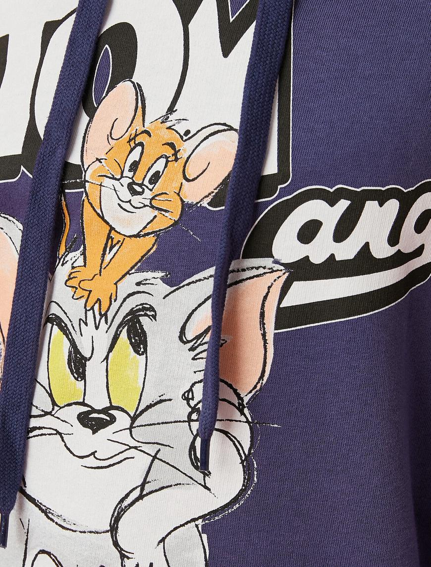   Tom ve Jerry Sweatshirt Lisanslı Baskılı Kapüşonlu